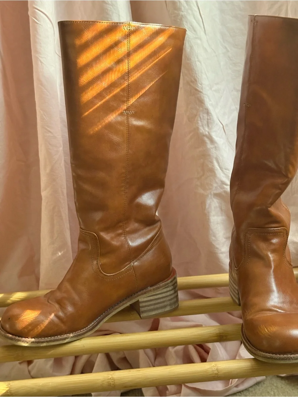 Women's Over-the-Knee Leather Boots — Tan
